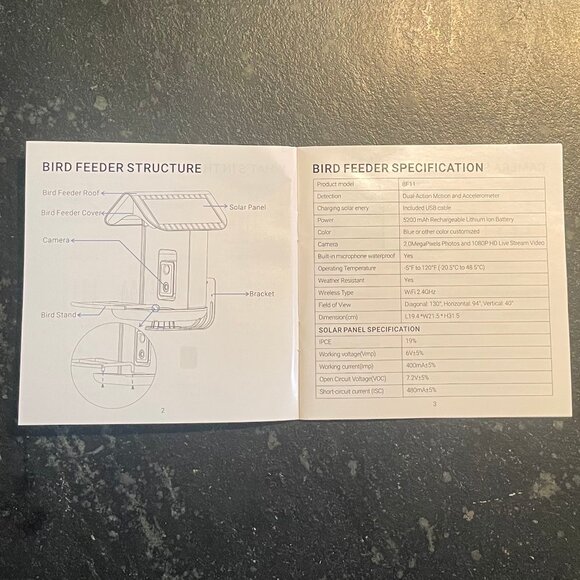 Smart AI Recognition Camera Bird Feeder (NWOT) - Picture 13 of 16